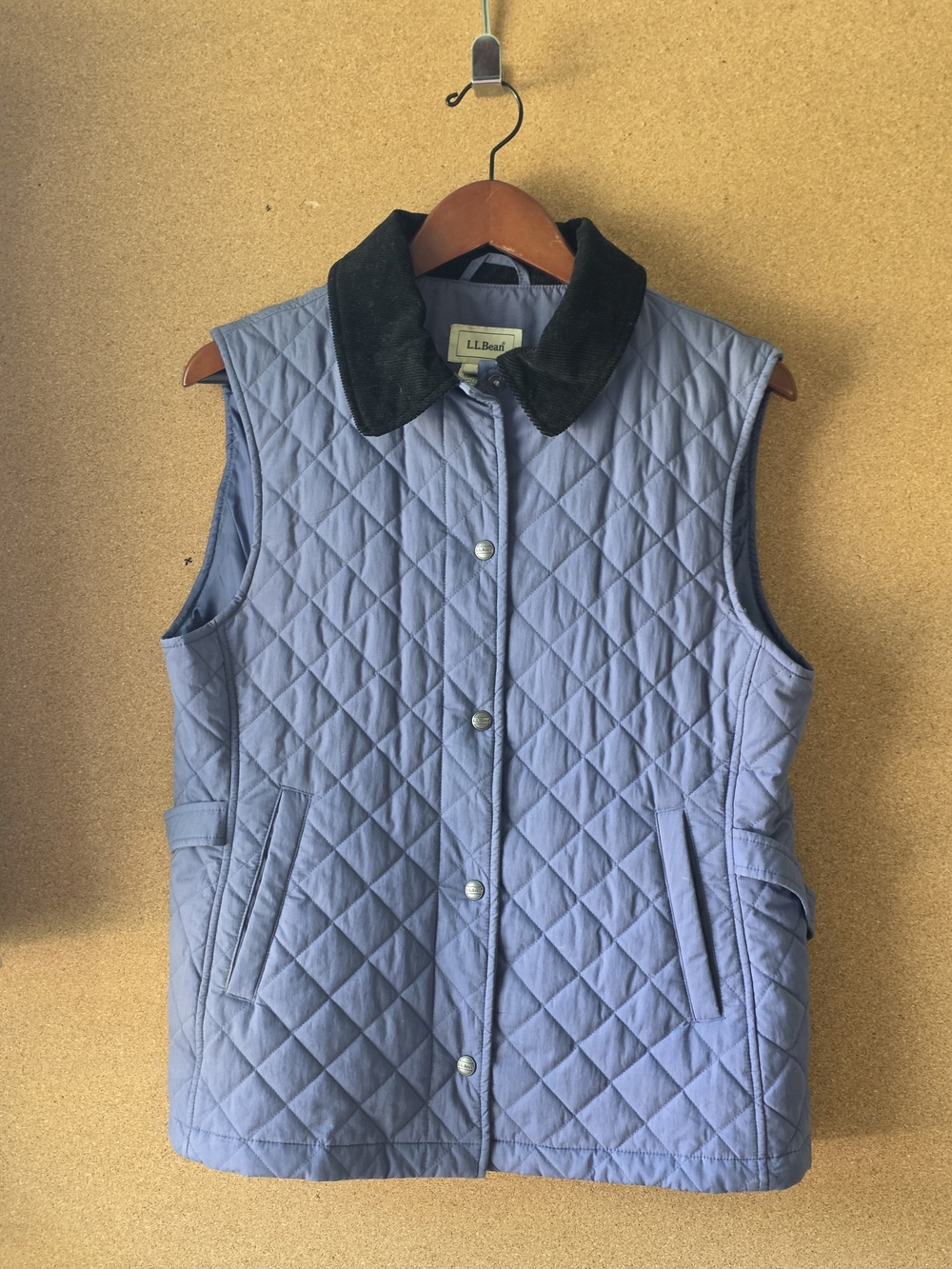 L.L.Bean Women’s Petite M Quilted Insulated Vest Blue Thermore THK Gorpcore